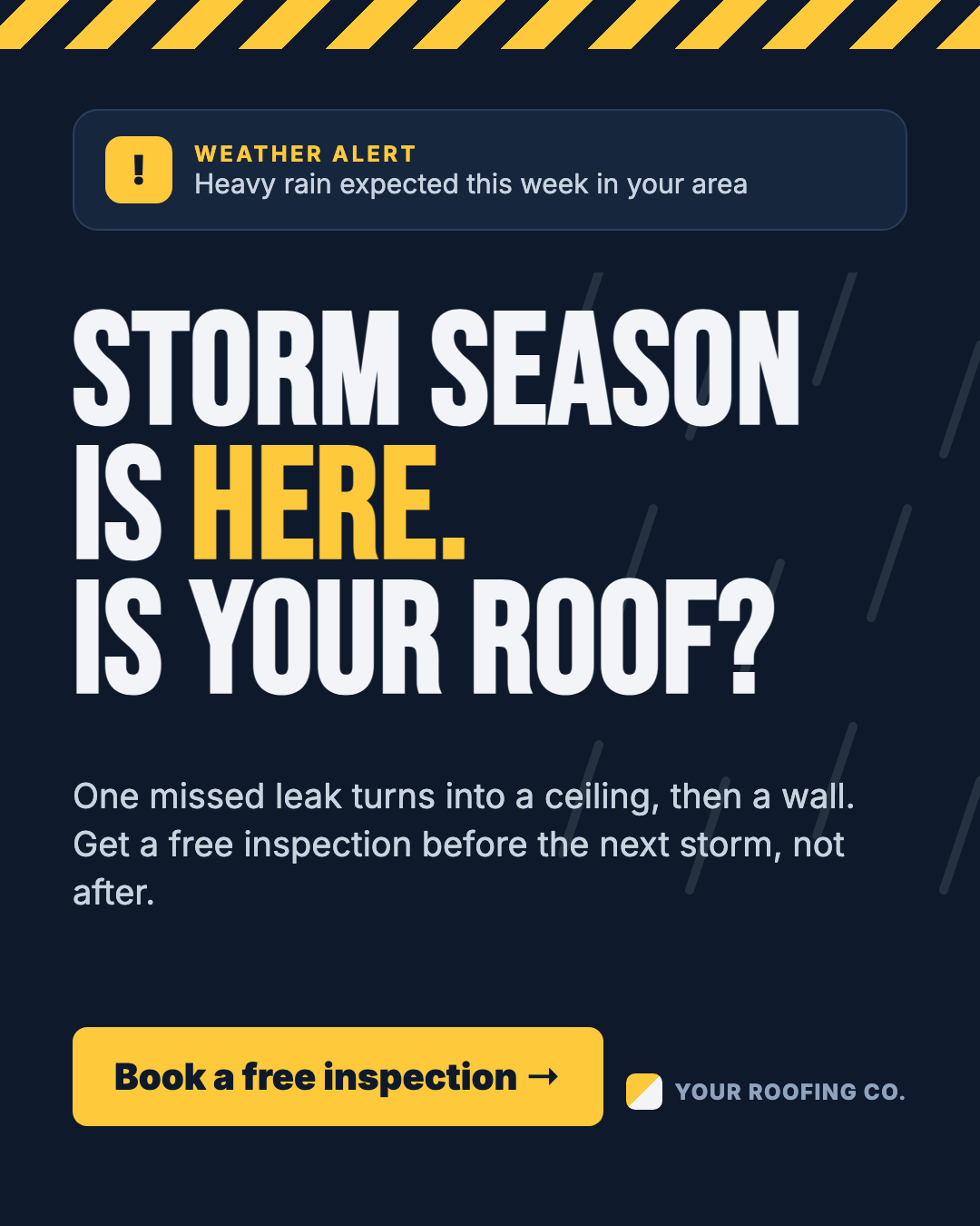 Sample roofing ad
